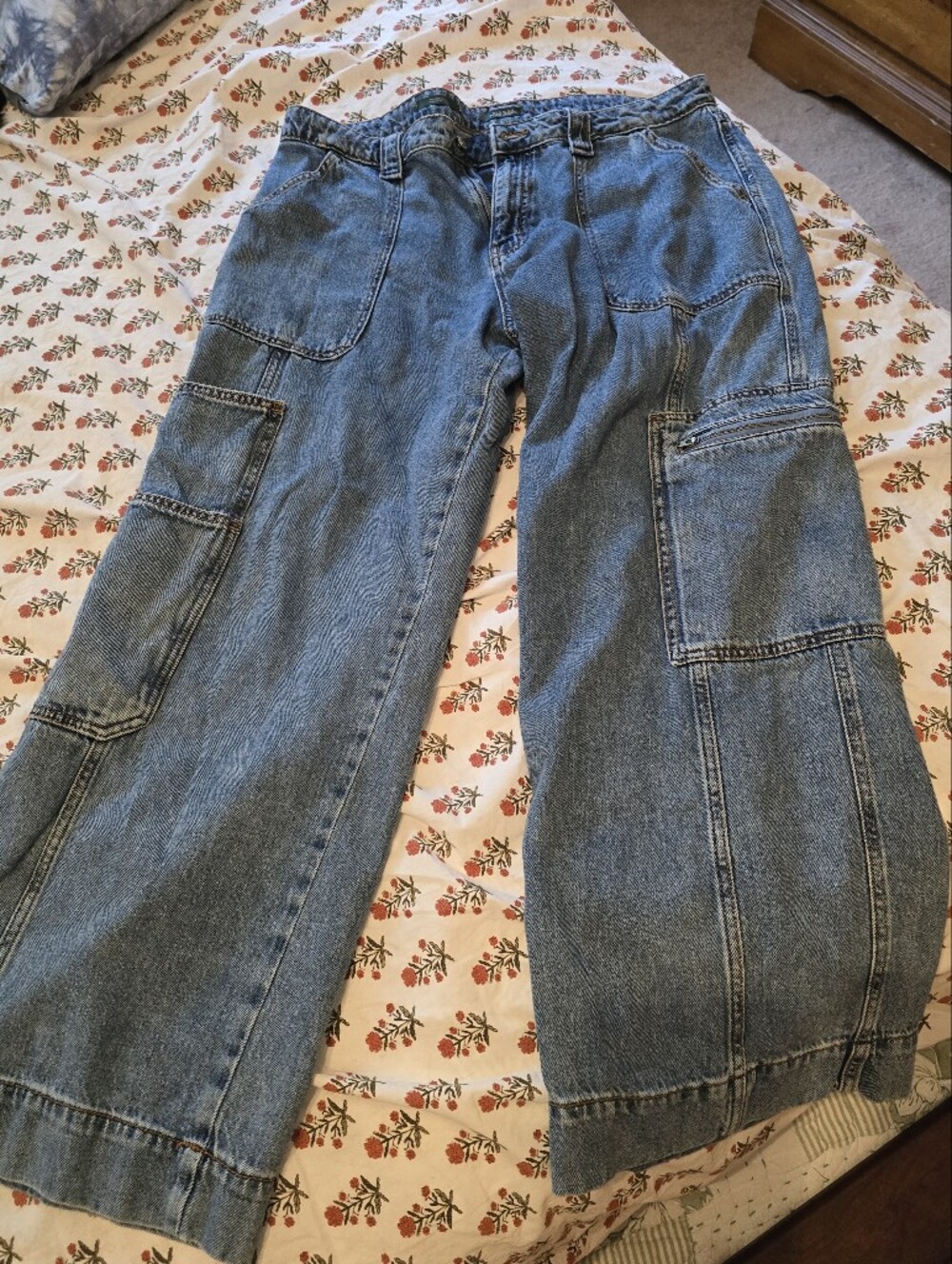 wild fable Light Blue Relaxed Cargo Jeans